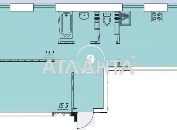 2-rooms apartment apartment by the address st. Inglezi 25 chapaevskoy div (area 56,8 m2) - Atlanta.ua