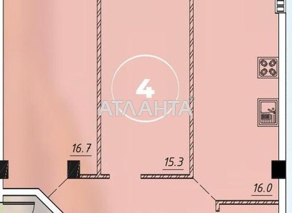 2-rooms apartment apartment by the address st. Inglezi 25 chapaevskoy div (area 65,3 m2) - Atlanta.ua