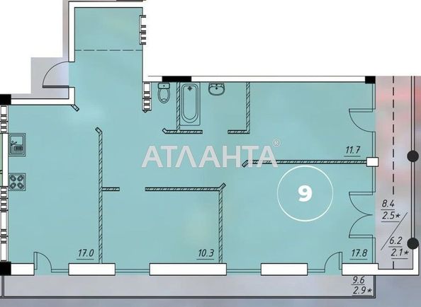 3-rooms apartment apartment by the address st. Inglezi 25 chapaevskoy div (area 83,3 m2) - Atlanta.ua - photo 2