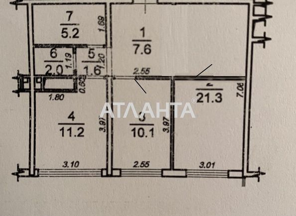 3-rooms apartment apartment by the address st. Zhemchuzhnaya (area 60,0 m2) - Atlanta.ua - photo 14