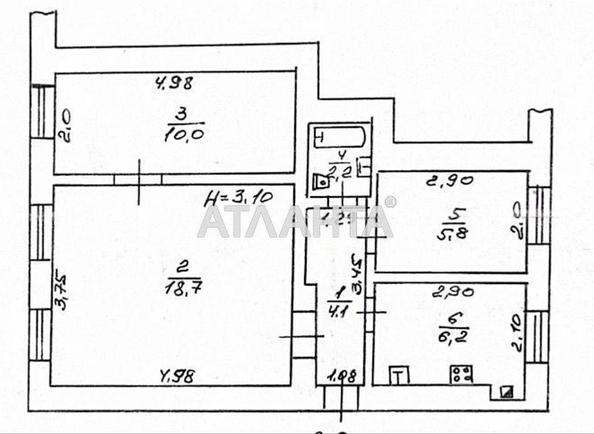 3-rooms apartment apartment by the address st. Rizovskaya Sevastopolskaya (area 47 m²) - photo 9 3-rooms apartment apartment by the address st. Rizovskaya Sevastopolskaya (area 47 m²) - Atlanta.ua - photo 9