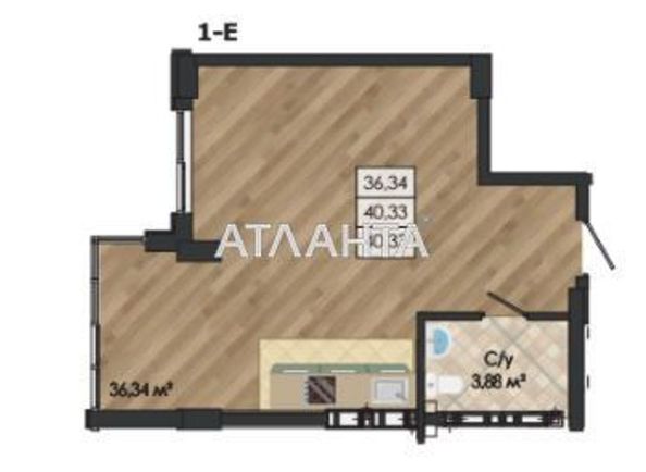 1-room apartment apartment by the address st. Nikolaevskaya (area 37,5 m2) - Atlanta.ua - photo 3