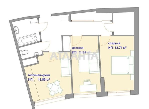 2-rooms apartment apartment by the address st. Genuezskaya (area 62,0 m2) - Atlanta.ua - photo 10
