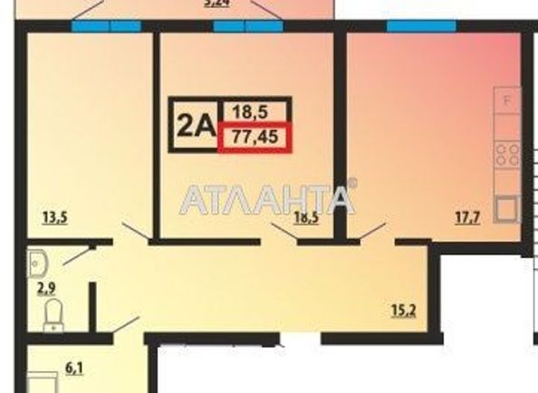 2-кімнатна квартира за адресою вул. Проектна (площа 77,5 м2) - Atlanta.ua - фото 9