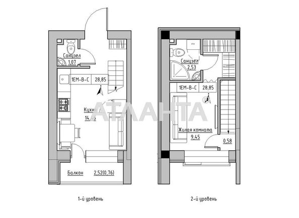 1-room apartment apartment by the address st. Spreysa (area 29,0 m2) - Atlanta.ua - photo 4