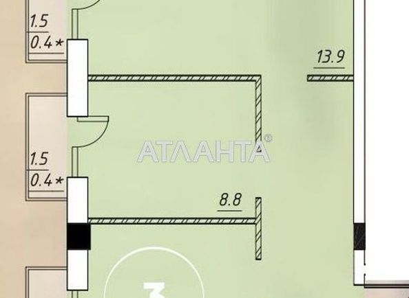 2-rooms apartment apartment by the address st. Inglezi 25 chapaevskoy div (area 47,5 m2) - Atlanta.ua