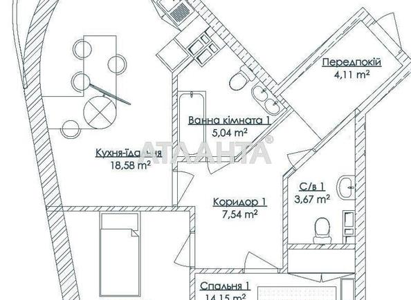 2-комнатная квартира по адресу Французский бул. (площадь 66,4 м²) - Atlanta.ua - imageAlt 2