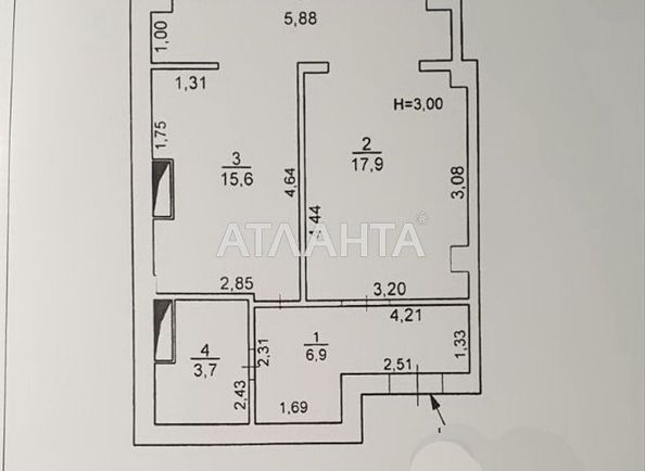 1-кімнатна квартира за адресою вул. Дача Ковалевського (площа 44 м²) - Atlanta.ua - фото 11