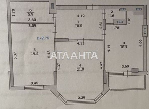 2-rooms apartment apartment by the address st. Parusnaya Geroev Stalingrada (area 78,4 m2) - Atlanta.ua