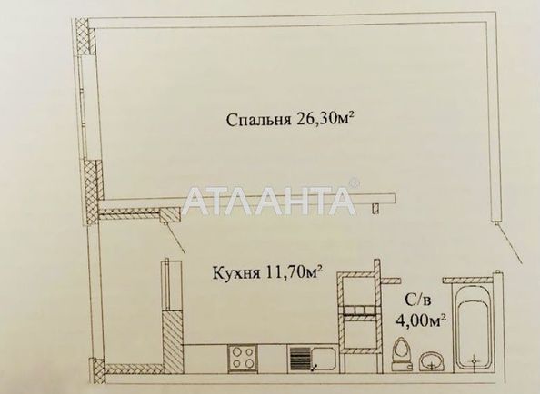 1-room apartment apartment by the address st. Varnenskaya (area 49,2 m2) - Atlanta.ua - photo 7