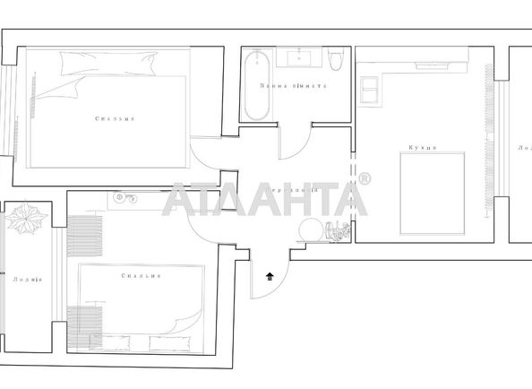 2-rooms apartment apartment by the address st. Parkovaya (area 79,4 m²) - Atlanta.ua - photo 6