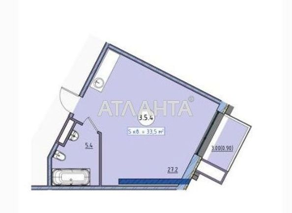1-room apartment apartment by the address st. Primorskaya Suvorova (area 33,5 m2) - Atlanta.ua - photo 5