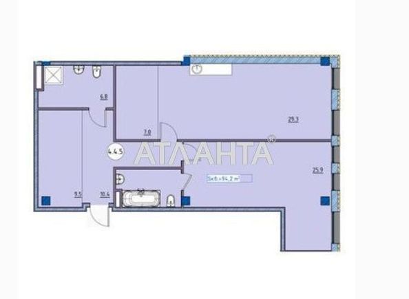 2-комнатная квартира по адресу ул. Приморская (площадь 94,2 м2) - Atlanta.ua - фото 2