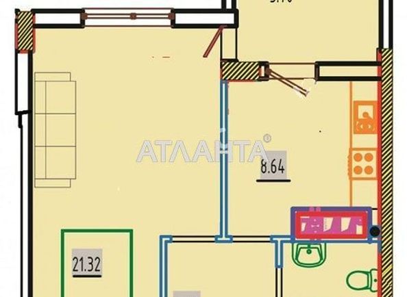 1-room apartment apartment by the address st. Stroitelnaya (area 42,0 m2) - Atlanta.ua - photo 4