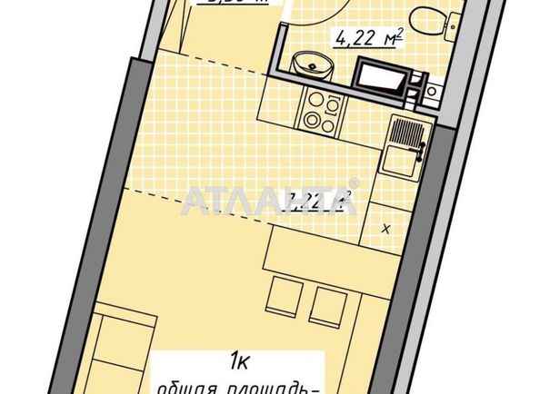 1-room apartment apartment by the address st. Kurortnyy per (area 30,2 m²) - Atlanta.ua - photo 5