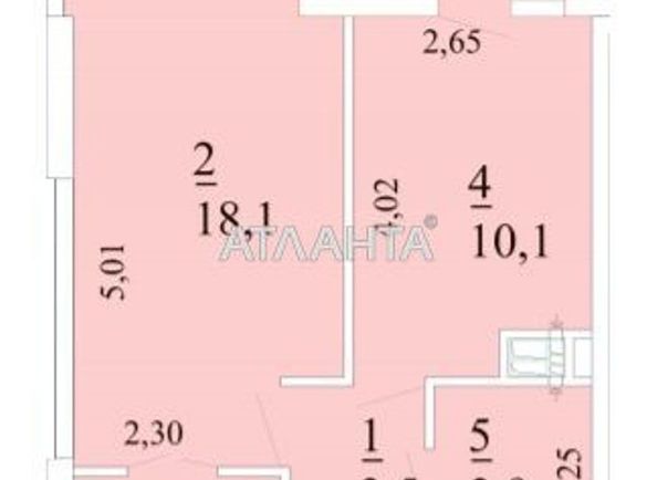 1-room apartment apartment by the address st. Novatorov (area 40,6 m2) - Atlanta.ua - photo 3