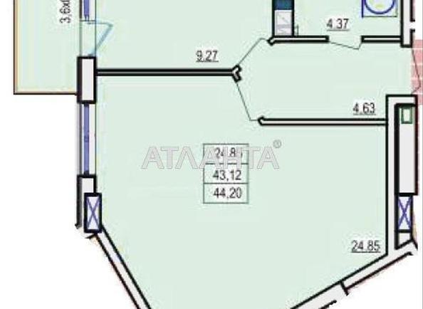 1-комнатная квартира по адресу Люстдорфская дор. (площадь 44,2 м²) - Atlanta.ua