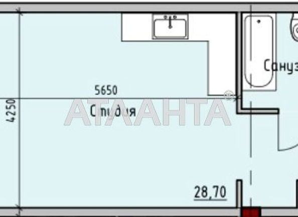 1-room apartment apartment by the address st. Primorskaya Suvorova (area 51,0 m2) - Atlanta.ua