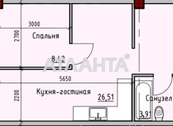 1-room apartment apartment by the address st. Primorskaya Suvorova (area 48,0 m2) - Atlanta.ua - photo 3
