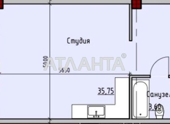 1-room apartment apartment by the address st. Primorskaya Suvorova (area 41,0 m2) - Atlanta.ua