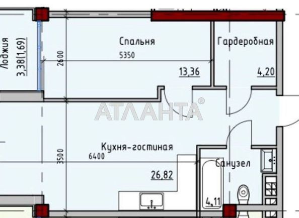1-room apartment apartment by the address st. Primorskaya Suvorova (area 52,0 m2) - Atlanta.ua - photo 4