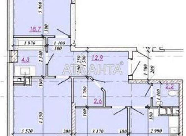 3-rooms apartment apartment by the address st. Ovidiopolskaya dor (area 88,0 m2) - Atlanta.ua
