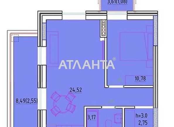 2-комнатная квартира по адресу Фонтанская дор. (площадь 46,8 м2) - Atlanta.ua - фото 2