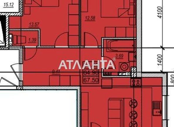 3-комнатная квартира по адресу ул. Заболотного ак. (площадь 67,4 м2) - Atlanta.ua - фото 2