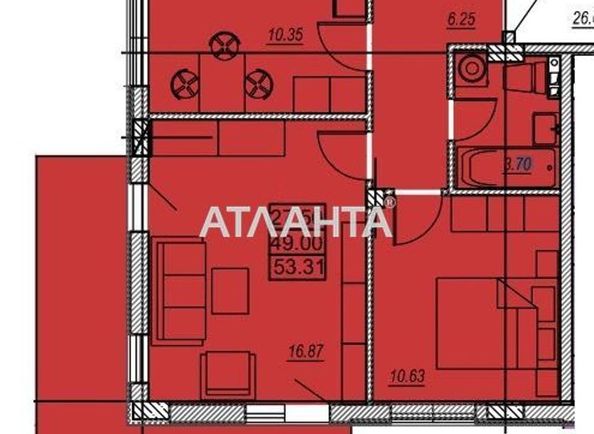 2-rooms apartment apartment by the address st. Zabolotnogo ak (area 53,3 m2) - Atlanta.ua - photo 2