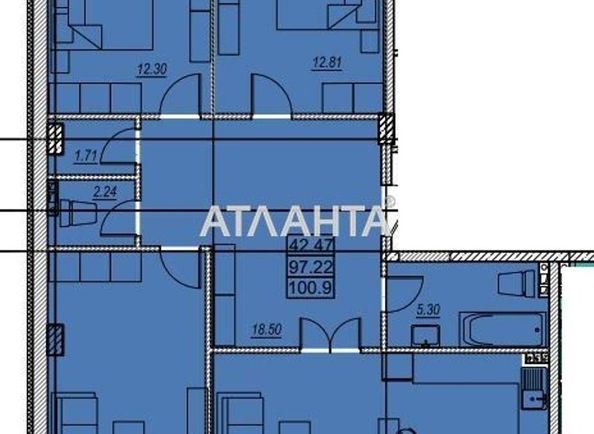 3-rooms apartment apartment by the address st. Zabolotnogo ak (area 101,0 m2) - Atlanta.ua - photo 2