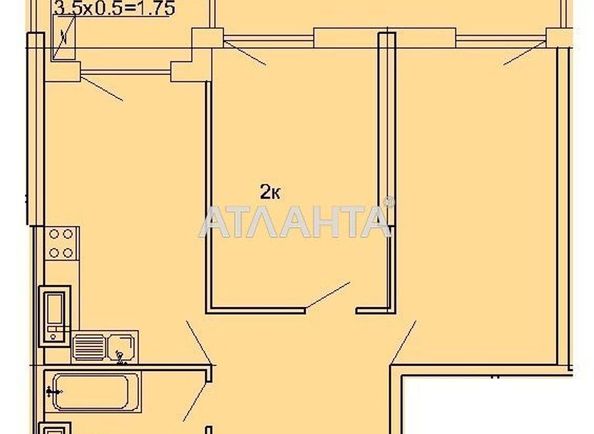 2-комнатная квартира по адресу Кордонный пер. (площадь 68,9 м²) - Atlanta.ua - фото 9
