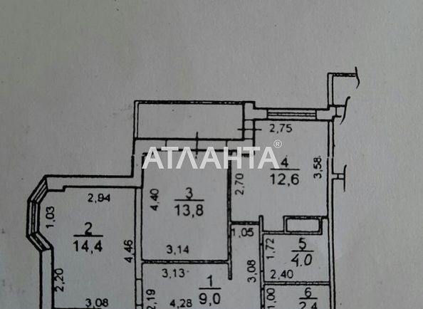 2-комнатная квартира по адресу ул. Бочарова ген. (площадь 61,0 м2) - Atlanta.ua - фото 14
