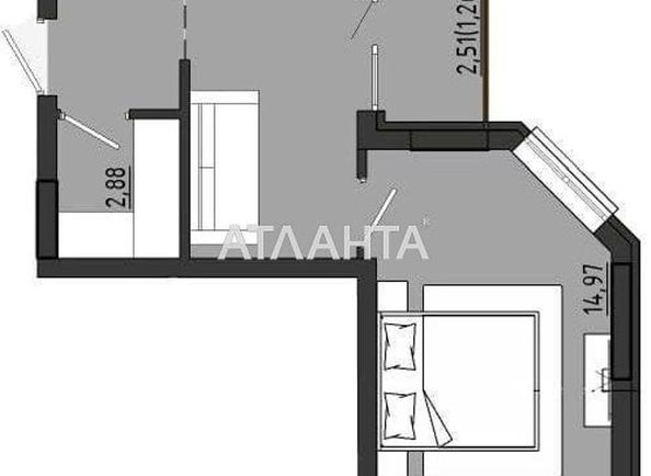 1-room apartment apartment by the address st. Chekhova (area 51,5 m2) - Atlanta.ua - photo 2