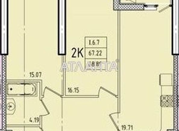 2-rooms apartment apartment by the address st. Genuezskaya (area 68,7 m2) - Atlanta.ua - photo 11