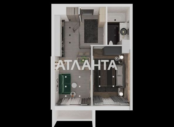 1-комнатная квартира по адресу ул. Генуэзская (площадь 43,2 м²) - Atlanta.ua