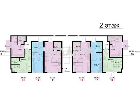 1-room apartment apartment by the address st. Pervomayskiy 1 y per (area 11,4 m2) - Atlanta.ua - photo 3