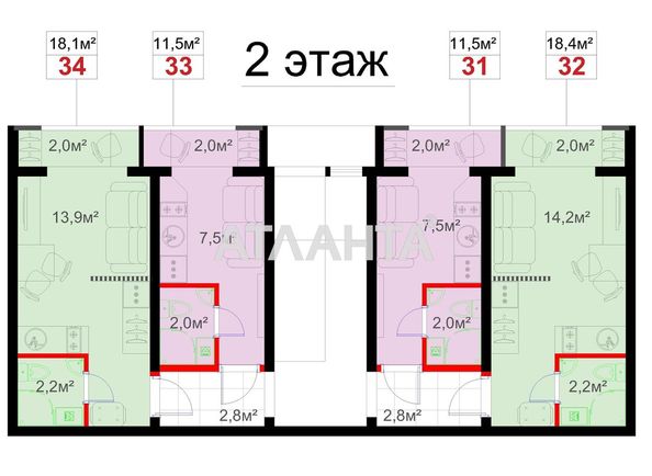 1-room apartment apartment by the address st. Pervomayskiy 1 y per (area 11,4 m2) - Atlanta.ua - photo 4