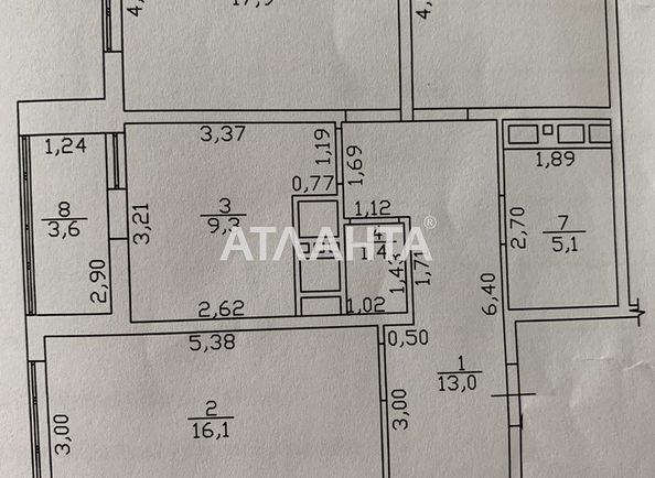 3-комнатная квартира по адресу Люстдорфская дор. (площадь 83,0 м2) - Atlanta.ua - фото 14