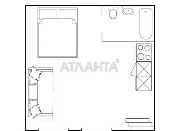 1-room apartment apartment by the address st. Raduzhnyy m n (area 38,2 m2) - Atlanta.ua - photo 7