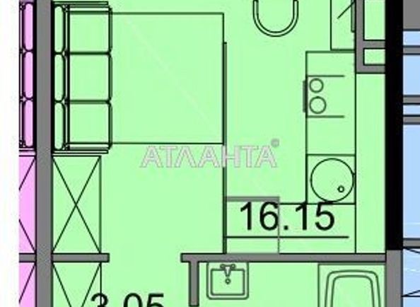 1-комнатная квартира по адресу ул. Косвенная (площадь 21,9 м2) - Atlanta.ua - фото 4