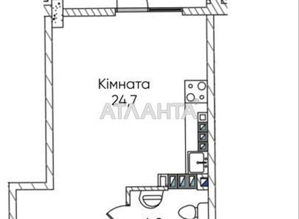 1-room apartment apartment by the address st. Paustovskogo (area 34,9 m²) - Atlanta.ua - photo 5