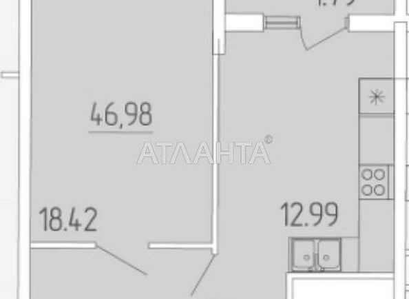 1-кімнатна квартира за адресою вул. Краснова (площа 49,0 м2) - Atlanta.ua - фото 2