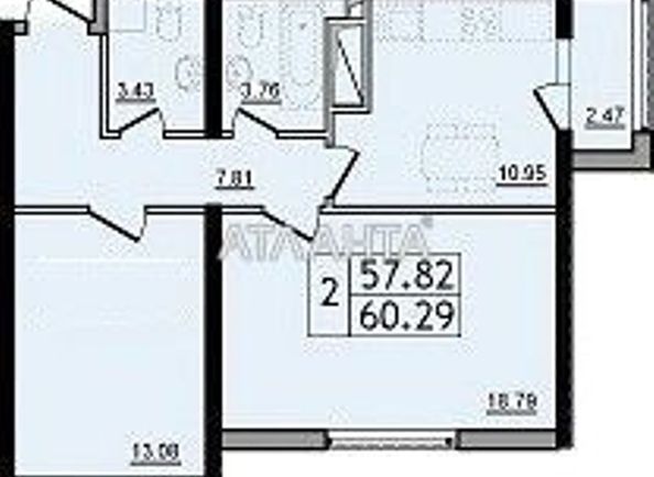 2-кімнатна квартира за адресою вул. Сахарова (площа 60 м²) - Atlanta.ua - фото 15