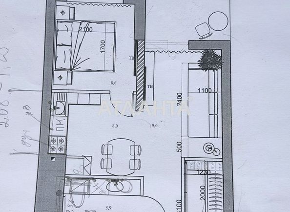 1-room apartment apartment by the address st. Topolinnyy per (area 42,5 m²) - Atlanta.ua - photo 3