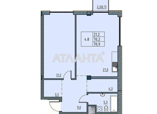 1-room apartment apartment by the address st. Rishelevskaya Lenina (area 70,9 m2) - Atlanta.ua - photo 4