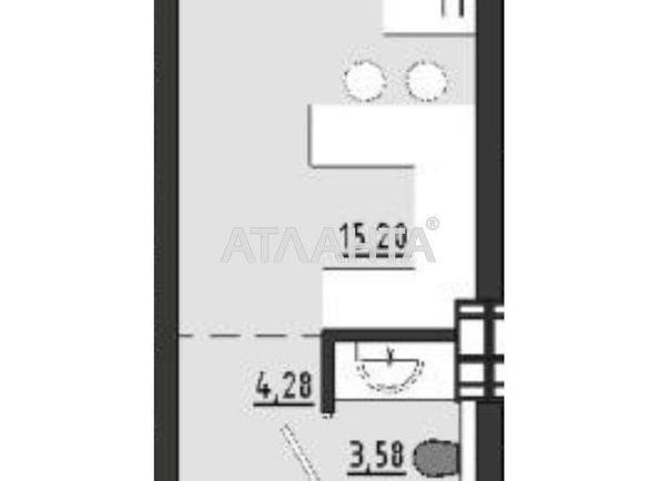 1-room apartment apartment by the address st. Chekhova (area 23,6 m2) - Atlanta.ua - photo 2