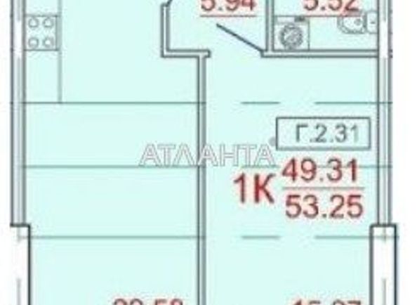 1-room apartment apartment by the address st. Genuezskaya (area 54,7 m²) - Atlanta.ua - photo 9