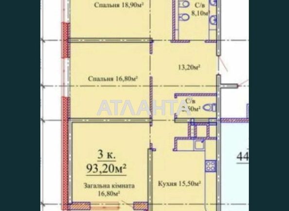 3-rooms apartment apartment by the address st. Varnenskaya (area 93,2 m2) - Atlanta.ua - photo 2