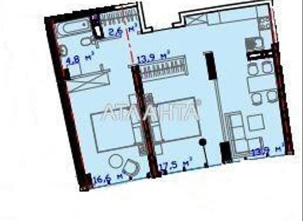 2-кімнатна квартира за адресою вул. Гоголя (площа 44 м²) - Atlanta.ua - фото 6