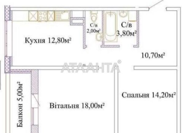 2-rooms apartment apartment by the address st. Varnenskaya (area 63,0 m2) - Atlanta.ua - photo 3